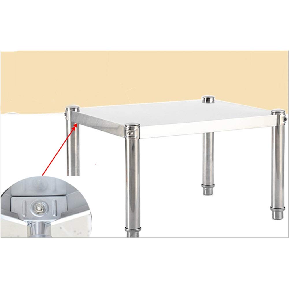 Acero Inoxidable Estantería de Cocina 1 Historia Estantes de Almacenamiento Ahorra Espacio Organizador para Cocina Sólido/Como se muestra / 60 x 40 x 35 cm