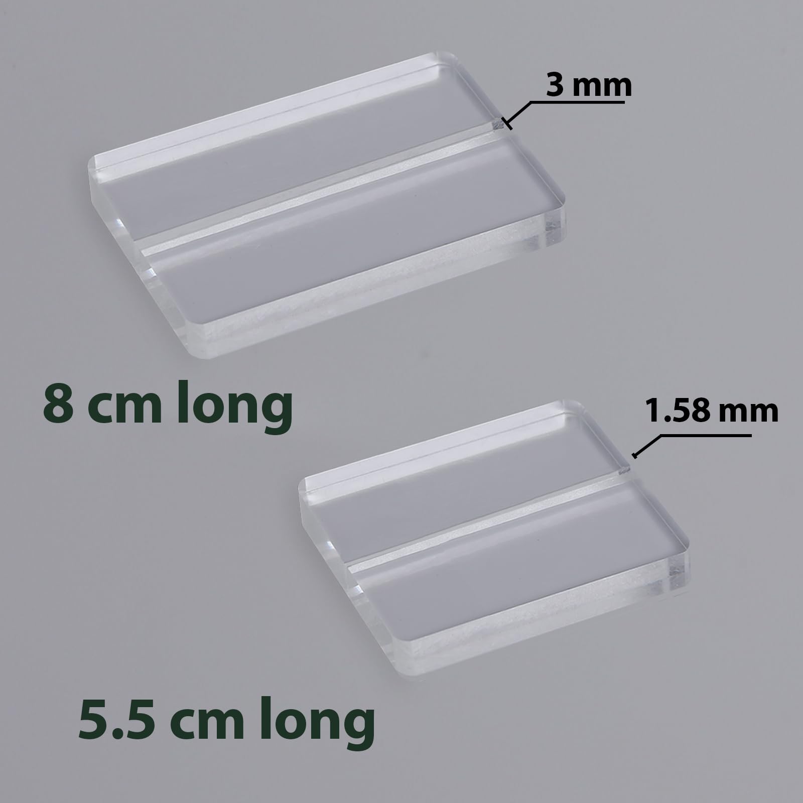 Mutualsign Acrylic Sign Holder 25 Pcs 5.5cm Place Card Holders Slim Slot Clear Acrylic Card Stands for Message Display Menu Cards - Image 4