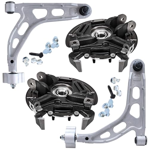 Image of Detroit Axle - Rear Steering Knuckles w /Hubs + Upper Control Arms w /Ball Joints Replacement for 2002-2005 Ford Explorer Mercury Mountaineer