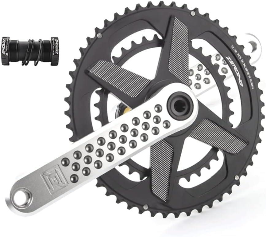 Pédalier de route GXP 165mm argent 53-39T avec manivelle creuse intégrée pour vélo 9-12V