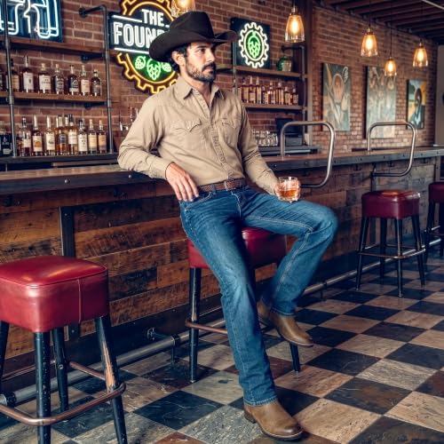 Image of J's.o.l.e Round Toe Cowboy Boots for Men | Classic Embroidered Western Style, Pull-Tabs for Easy Pull On, Comfort Removable Insole, Ideal for Concerts & Daily Wear