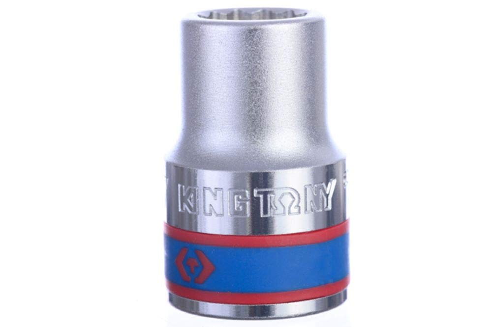 KING TONY 633017M Socket 3/4" Bi-Hexagonal 17mm for DIYers & Professionals, Ideal for Repair and Installation tasks 17mm