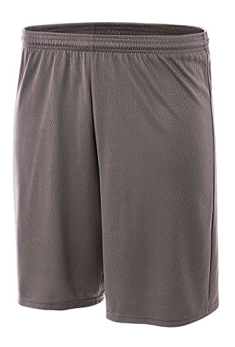 Short d'entraînement A4 en maille graphite pour le fitness en salle