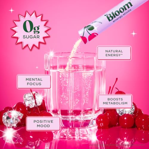 Image of Bloom Nutrition Energy Drink Powder Packets, Sugar Free Energy Drink Mix with L-Theanine, B Vitamins & Natural Caffeine, On the Go Powder Sticks for Natural Energy, 10 Calories (10 Pouches (Pack of 1), Shirley Temple)