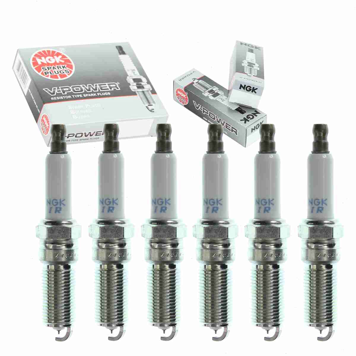 6 pc NGK V-Power Spark Plugs compatible with Chrysler Town & Country 3.3L 3.8L V6 2001-2010