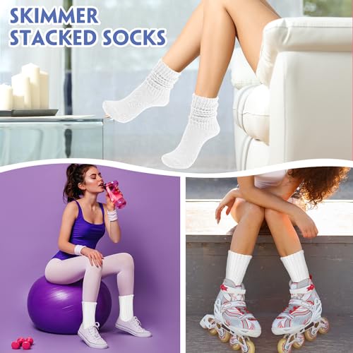 Slouch Socks for Women Scrunch Socks Long Boot Stacked Sock Soft Knit Stack Socks for Fall Winter Warm Size 6-114