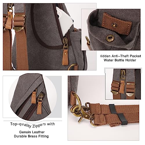 KL928 Sling Bag - Small Crossbody Backpack Shoulder Casual Daypack Rucksack for Men Women