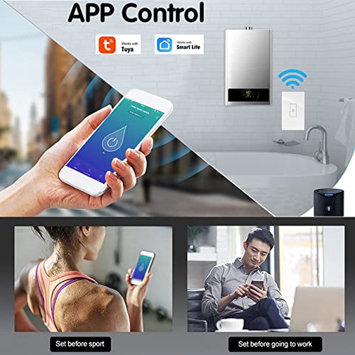 Dieserc Smart Wifi Water Heater Switch, Voice Control Smart Touch Wall Switch With Timer, Remote Control Smart Boiler Touch Switch Compatible With Alexa, Google Home And Home App #TOP1