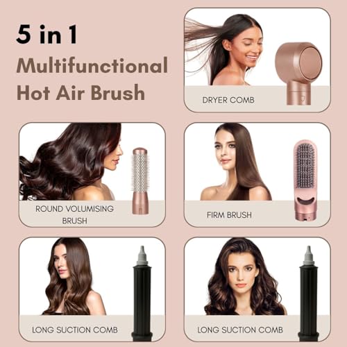 Image of Ktein Hair Styling Combo | Extra Shine Heat Protection Spray -100ml & 5-in-1 Pro Hot Air Styler