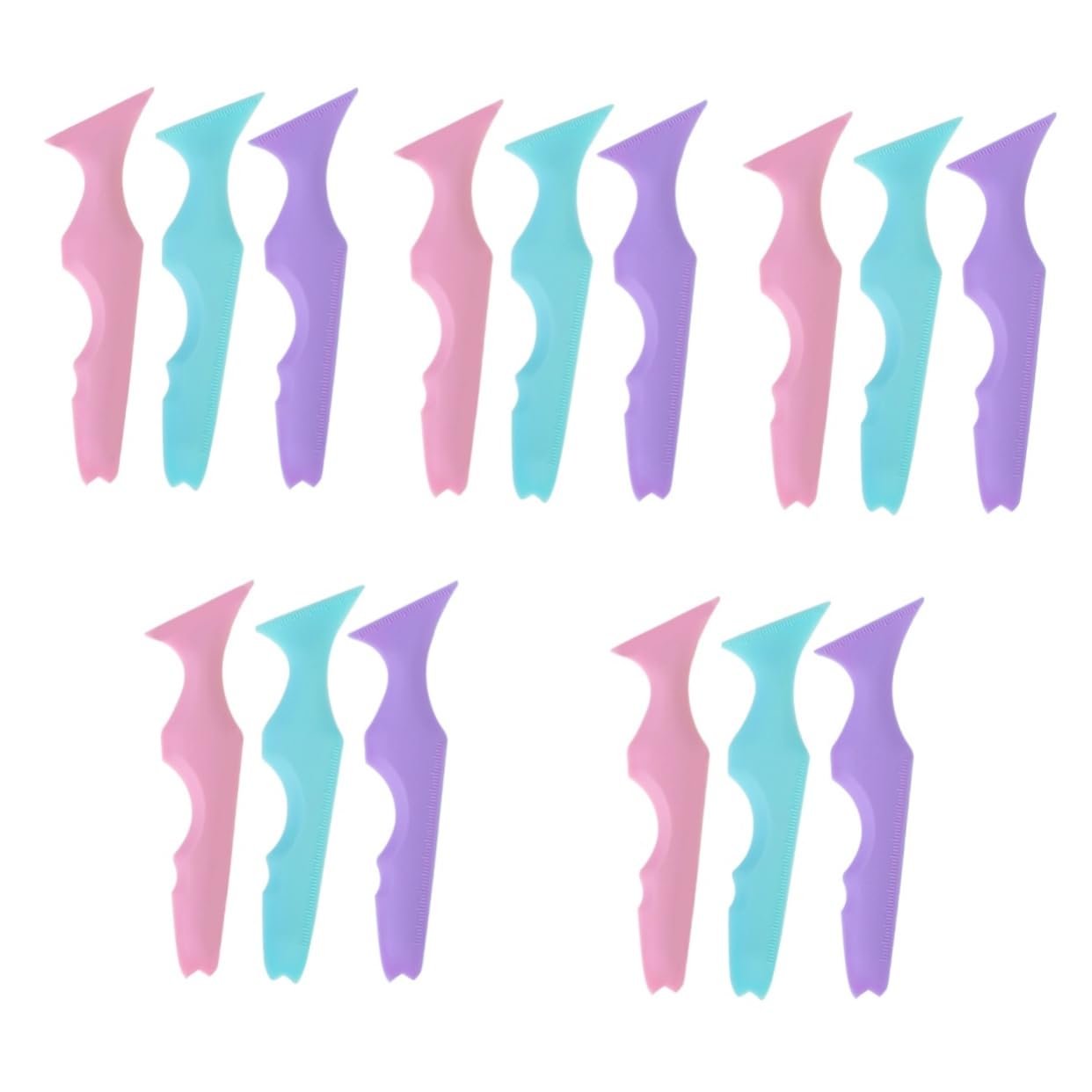 minkissy 5 Set Di Stencil Per Sopracciglia in Silicone Applicatore Per Eyeliner Strumento Per Il Trucco Ombretto Ragazza Forniture Aiuto Per Il Trucco 3 Pezzi*5