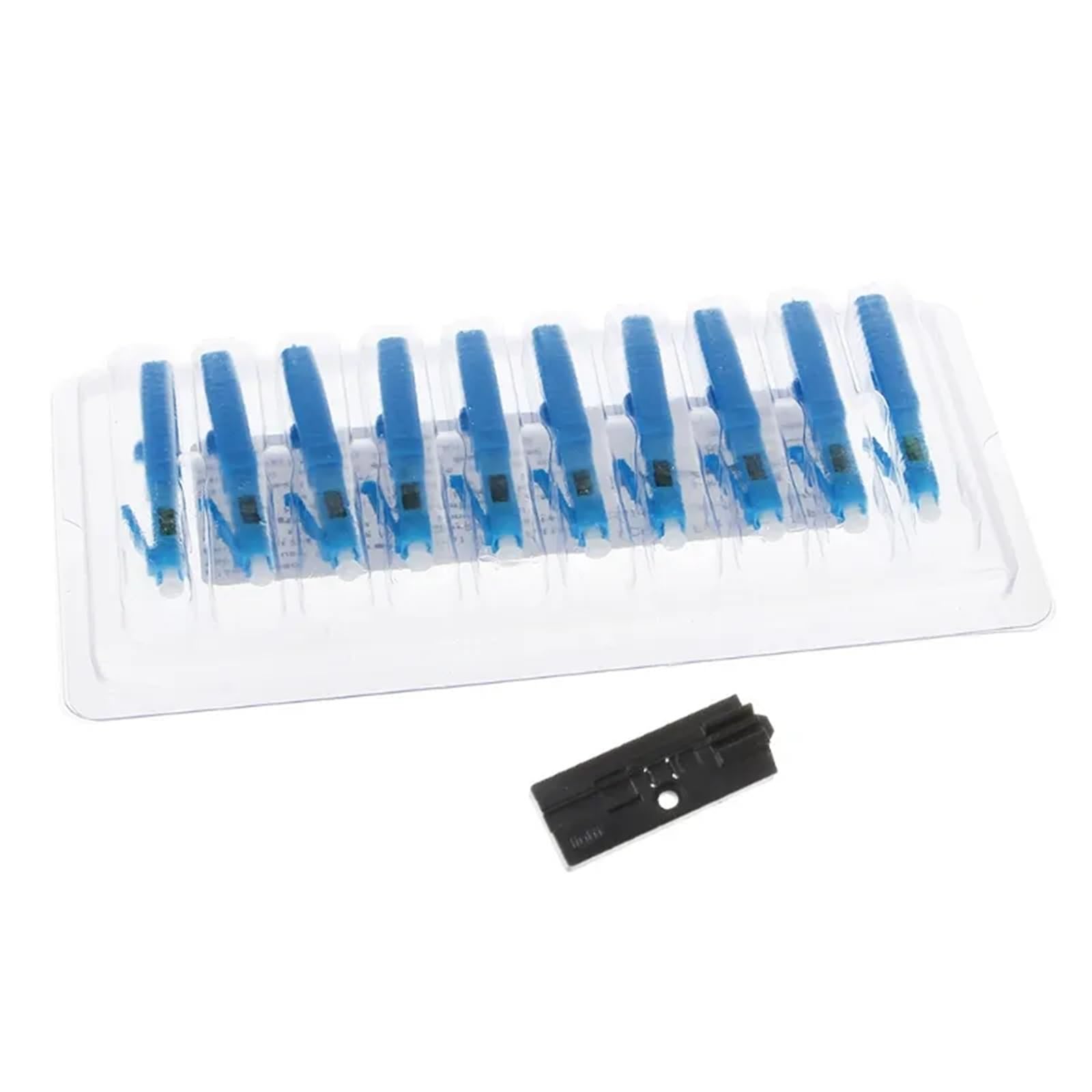 FERDUS Matériel de Communication Adaptateur de connecteur Rapide de Fiber Optique LC UPC, connecteur Rapide intégré monomode LC-UPC for épissure à Froid 50 pièces/Ensemble Connecteur Rapide