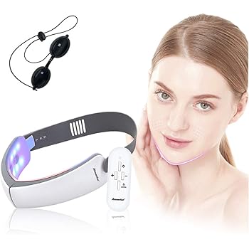 Amazon 2020最新版 美顔器 小颜 Ems美顔器 顔痩せ リフトアップ 振動マッサージ 表情筋 トレーニング フェイスケア 美容器 V颜 二重顎防止 しわ たるみ改善 美肌 保湿 目元ケア 自宅エステ リモコン Usb充電式 男女兼用 Hstuiche 美顔器 美容器