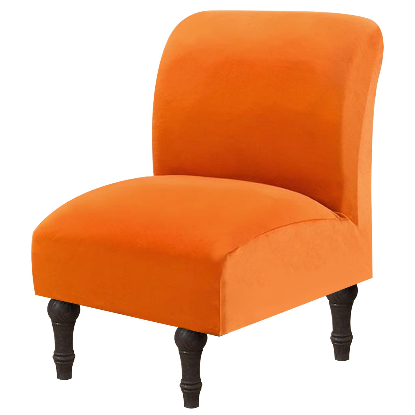 Hintyne Armless Chair Slipcover, Soft Breathable Stretch Armless Chair Cover with Elastic Edge, Washable Couch Slipcover for Bedroom Accent Cover