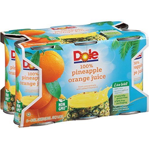 Dole Juice, Pineapple Orange, 6 Ounce (Pack of 48)