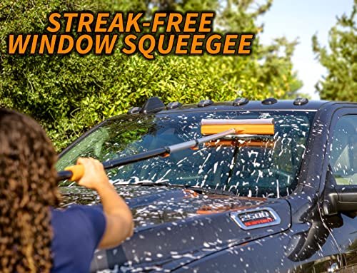 Car & RV Wash Brush Kit 48-144×´ Long Extendable Handle Car, RV, Truck Washing Kit with Extension Pole - Microfiber Car Mop, Soft Washing Brush, Window Squeegee, Mitt, The Ultimate RV-Wash Cleaning Kit - Image 6