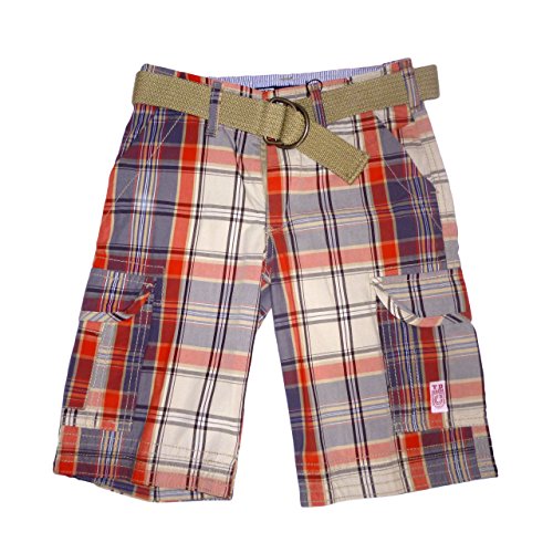 Short garçon rouge bleu Losan élastique contre les ceintures qui serrent