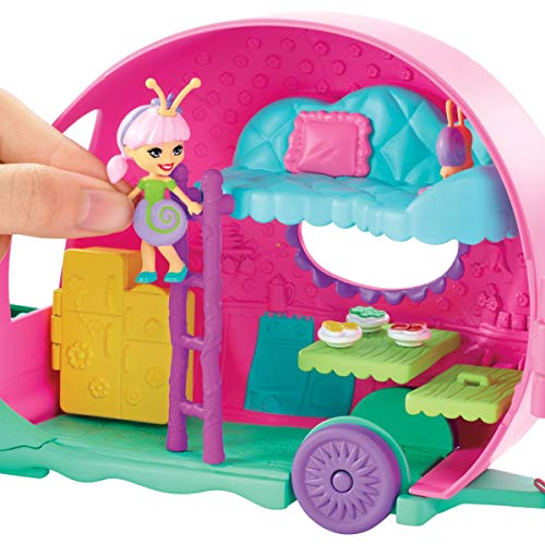 Enchantimals Slow-Mo Camper Vehicle Playset with SAXON Snail Doll, Vibrant and Natural - Image 4