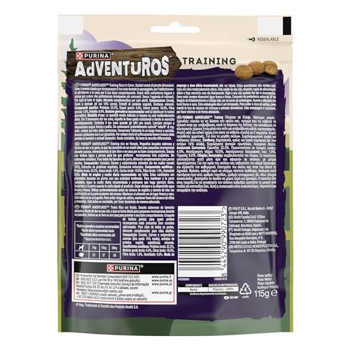 Purina Adventuros Training, Trainingssnacks zum Lernen, Auszeichnungen, Leckerlis für Hirschhunde, 6 Beutel à 115 g