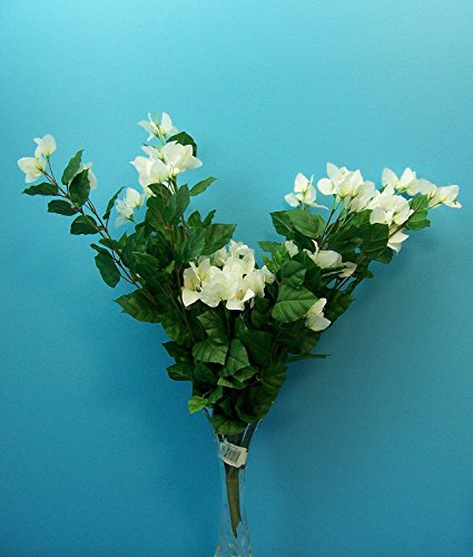 Quality 27 White Bougainvillea Cluster Artificial Faux Silk Flower
