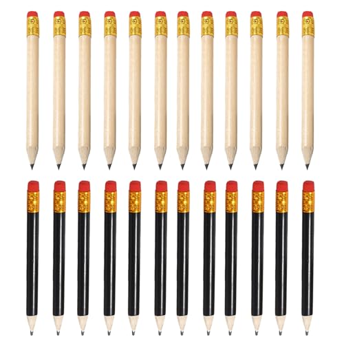 Dancepanda Golf Pencils Bulk,Pre Sharpened Pencils, Mini Mall Pencils,Baby Shower Pencils Bridal Shower Pencils Half Pencils(24Pcs)