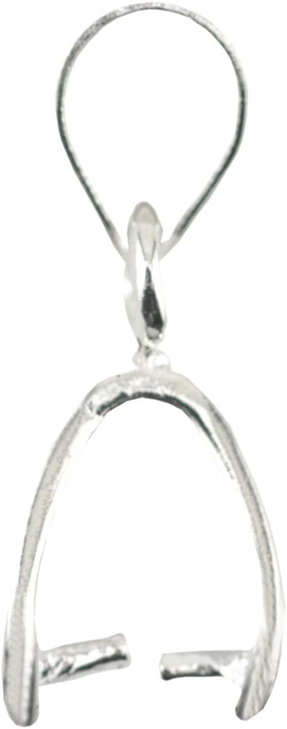Silver Plated Beadalon Pinch Bail Pendant, 22mm, 72 Pieces