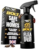 Pest X Pro Bolt Flea Killer Spray 500ml – Fast-Acting Permethrin Formula – Flea Spray for The Home, Carpets, Furniture – Non-Staining – Low Odour – Strong Household Flea Treatment and Pest Control