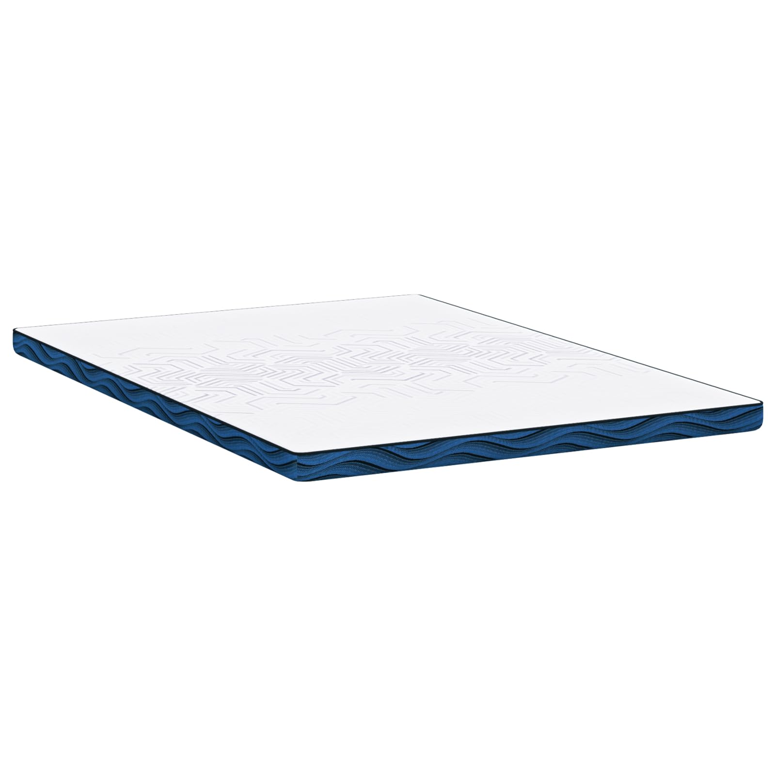 Homgoday Matratzenpads Weiß und Blau 160 x 200 cm Matratzenunterlage Model4106272