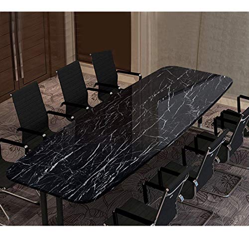 Tinkei Marble Contact Paper Black Marble-16"X197 Self-Adhesive Wallpaper Countertop White Jade Peel & Stick Wallpaper For Kitchen Wallpaper Oil Proof Countertop Cabinet Furniture Waterproof Pvc #TOP3