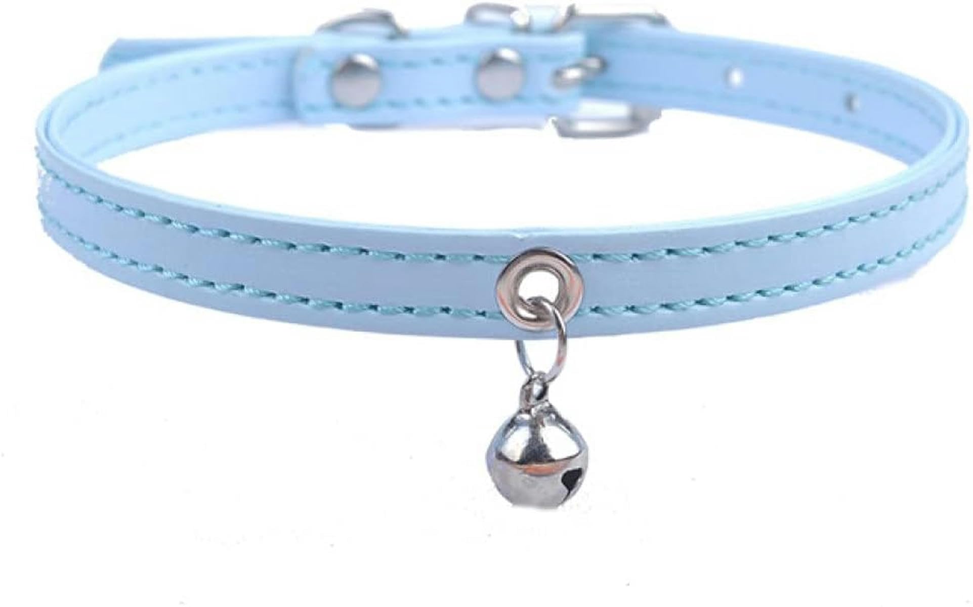 Collier chat de petite taille blanc réglable pour stopper les fugues