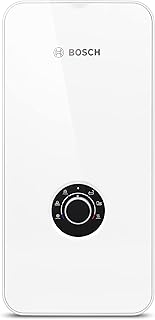 Bosch elektronischer Durchlauferhitzer Tronic 5000 21/24/27 kW, umschaltbar, druckfest, stufenlose Temperaturwahl, 400 V, moderne Glas-Optik, weiß