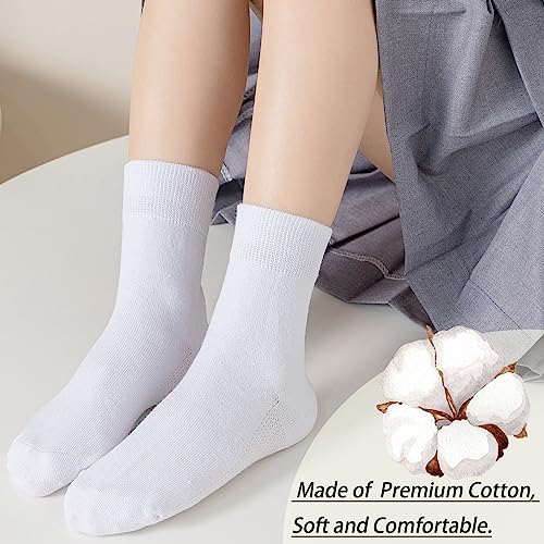 Mini Angel Boys Girls Crew Socks - Seamless Cotton Kids School and Dress Socks - 6 Pairs2