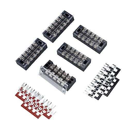 VILLFUL De De 5 Pines 5 Posiciones Regleta De Barrera Robusta Tornillos De Instalar para De Cableado