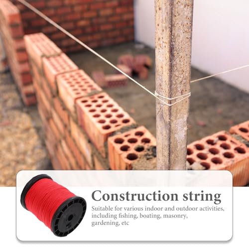 KALLORY cuerda de nylon para albañilería, línea retorcida para construcción, 2 rollos, 0.195kg, adecuada para sitios de construcción miniatura 3