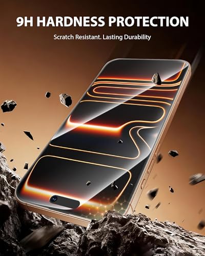 Image of PDDKISS 2 Pack Screen Protector for iPhone 17 Pro Max (2025) 6.9 inch Shatterproof Tempered Glass Edge Coverage