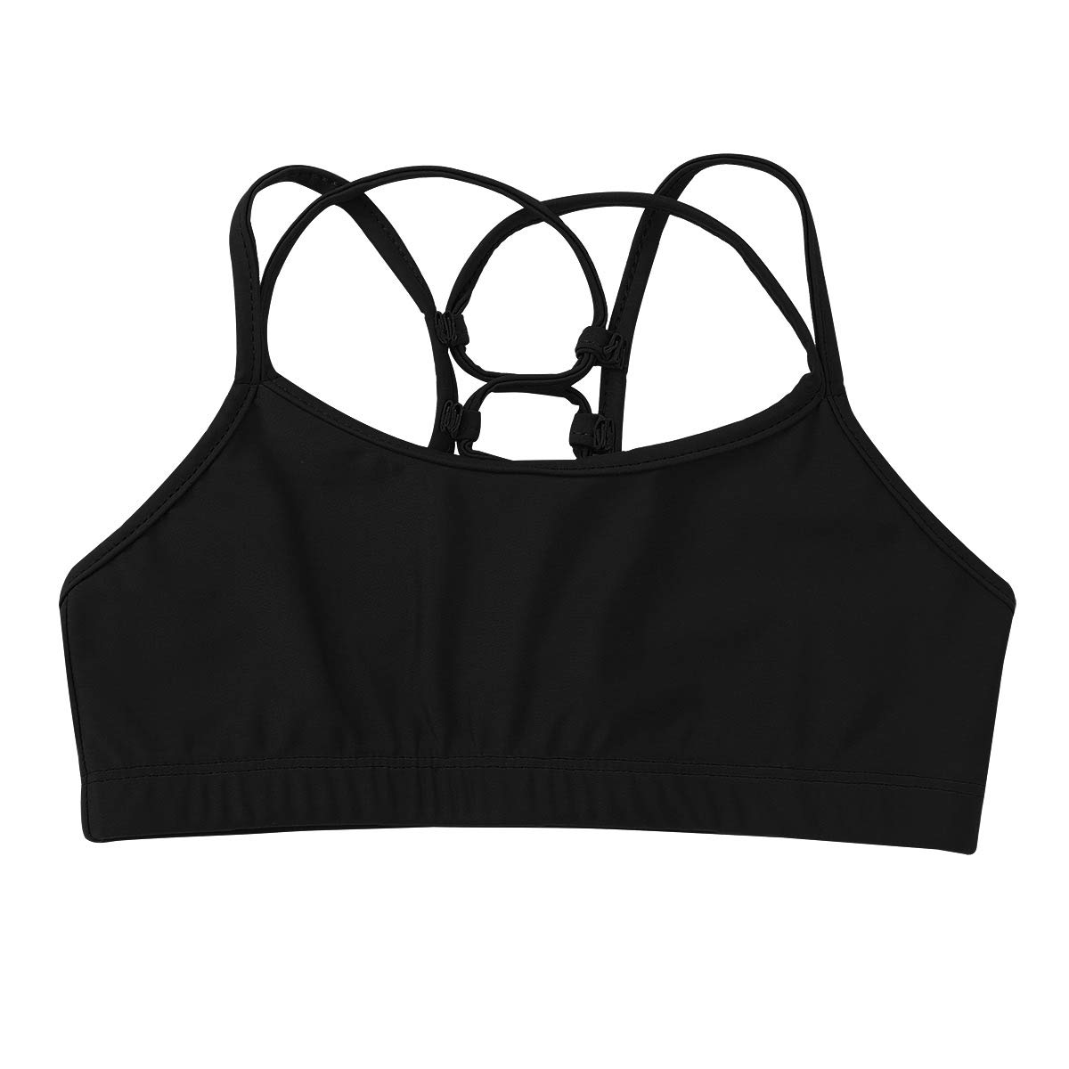 TiaoBug Tank Top de Tirantes Deporte para Niñas de Danza Gimnasia Running Sujetador Deportivo Elástico Básico para Niñas Infántil de Actuación