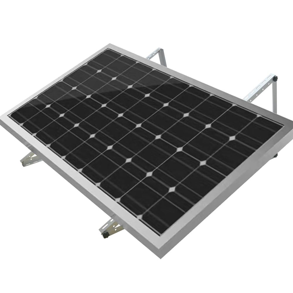 Supporto per pannello solare fino a 118 cm, pannello solare PV | regolabile 0-90° | Set | alluminio | materiale di montaggio