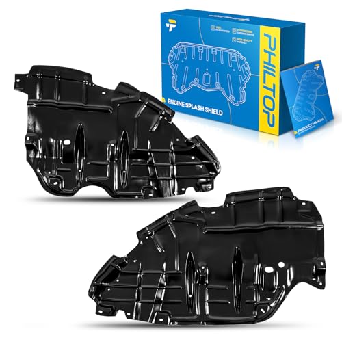PHILTOP Front Lower Engine Splash Shield Under Cover Compatible with 2015-2017 Toyota Camry 2.5L L 4, 2015-2017 Camry 3.5L V 6 TO1228204 TO1228205