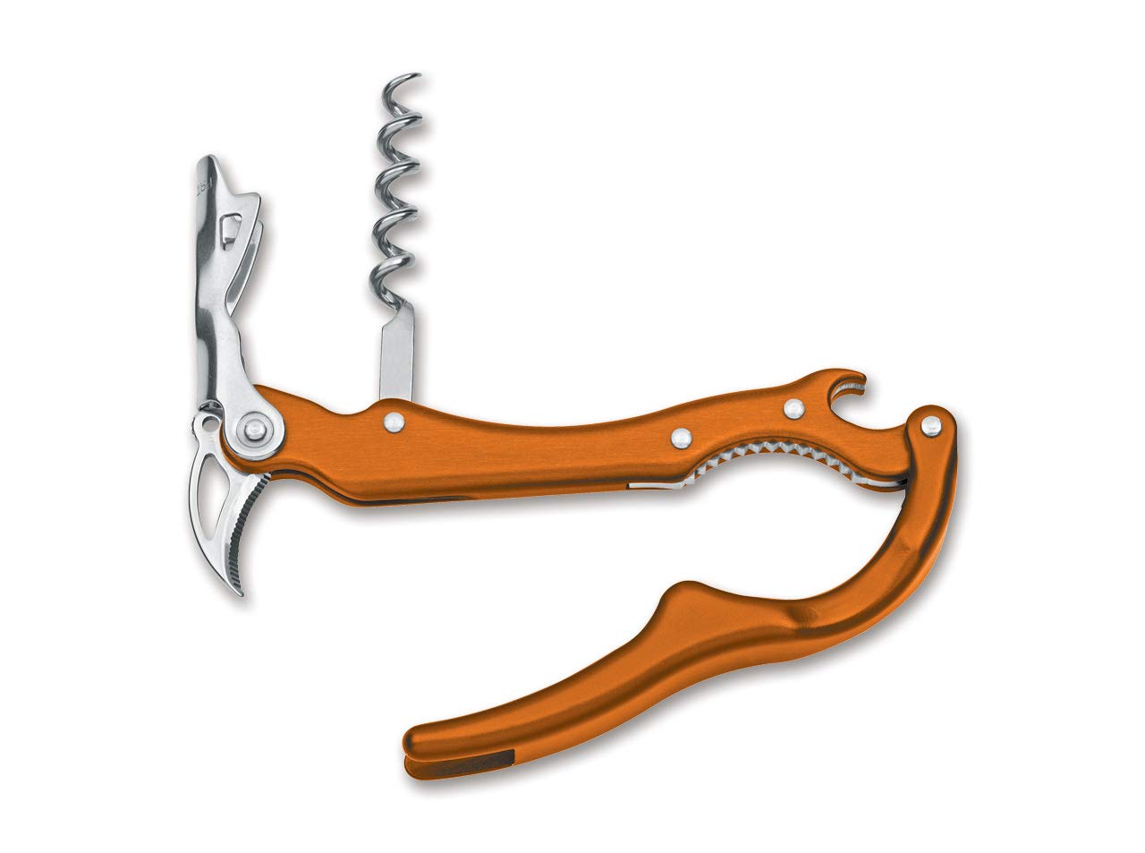 Due Cigni MC01 Korkenzieher aus Edelstahl, 14cm Orange