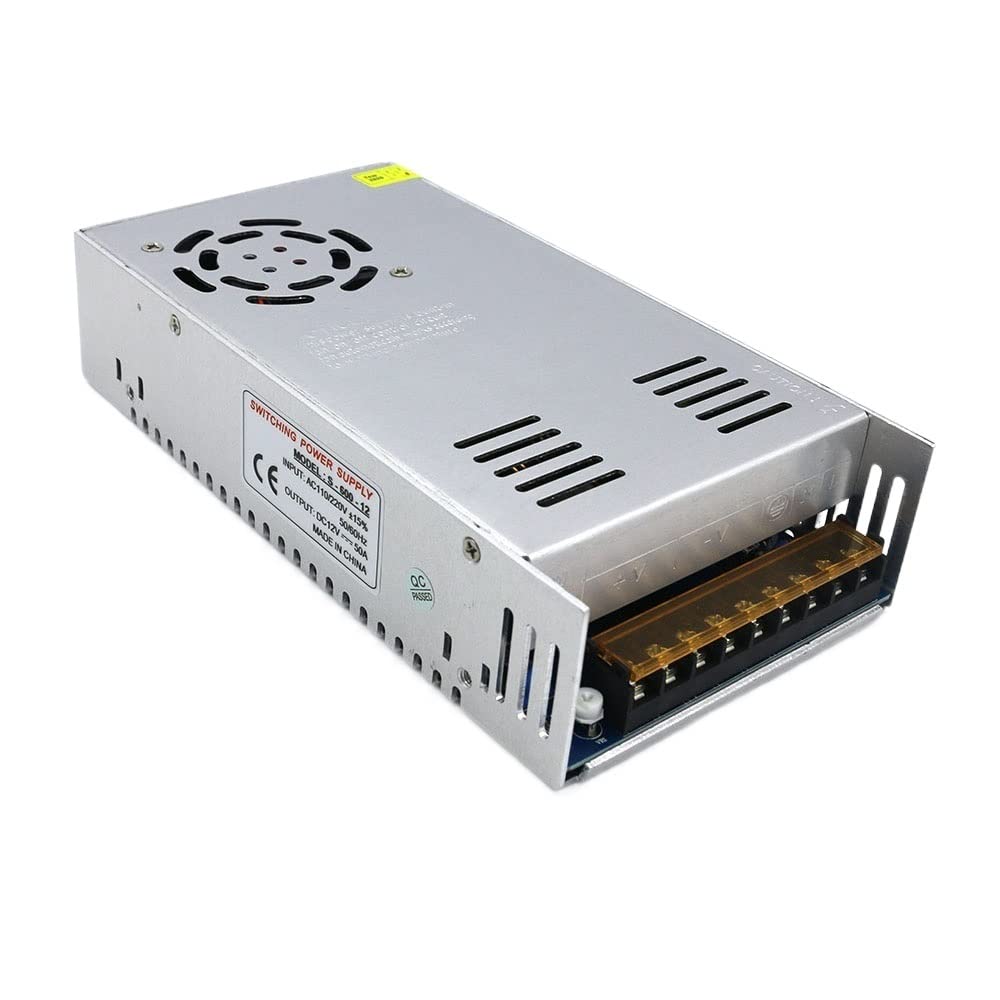 Fuente De AlimentacióN Conmutada corriente continua Fuente de alimentación del modo de interruptor 1 2V 50A 600W Transformador de iluminación del adaptador de corriente AC 110V 220V for DC 12V Fuentes