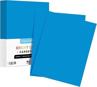 Blue Premium Colored Card Stock Paper | Medium Weight 65lb Cardstock, Perfect for School Supplies, Arts and Crafts | Acid and Lignin Free | 8.5 x 11 Inches | 250 Sheets