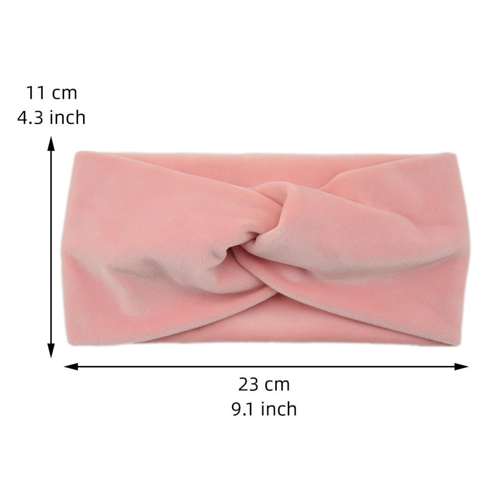 2 stücke Kreuz Stirnband Breites Haarband Einfarbig Stretch Turban Elegante Herbst Winter Haar Zubehör for Frauen Mädchen Für Damen(Pink and beige)