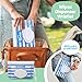 Bumco Baby Essentials Set - Personalized Diaper-Changing Baby Shower Gifts for Boys, Baby Gift Set with 2 Baby Bum Brushes (Original & Mini) + Diaper Clutch Bag + Wipes Wristlet, Newborn Gift Set