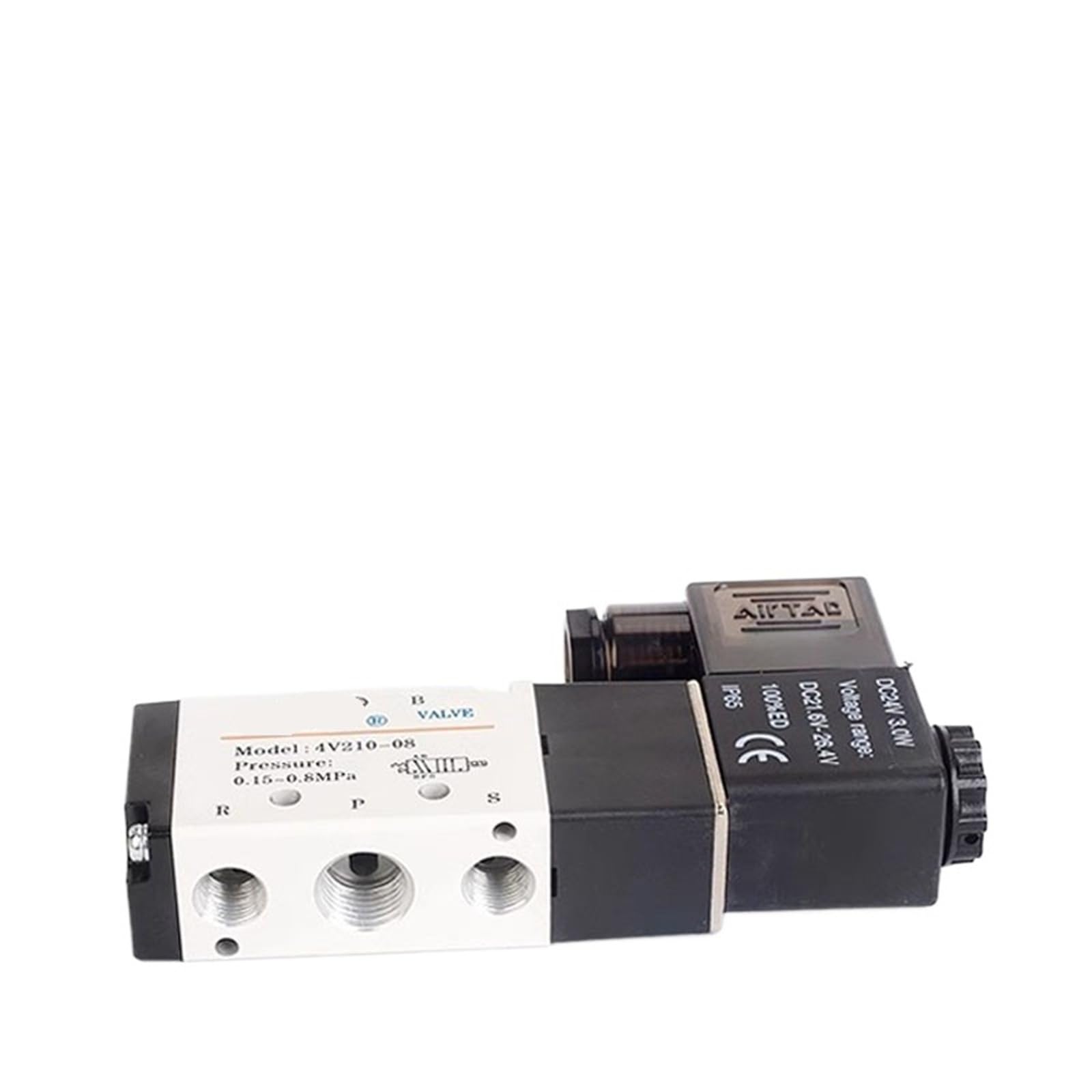 Electroválvula neumática de 5/2 vías 4V110-06, 4V210-08, 4V310-10, 4V410-15, 12 V, 24 V, 110 V y 220 V, válvula de control de dirección(4V210-08,AC220V)