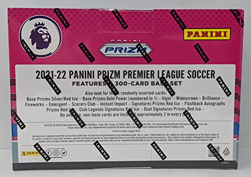 2021-2022 Panini Prizm Premier League Soccer Trading Cards Mega Box - 22 Exclusive Red Ice Prizms #TOP2