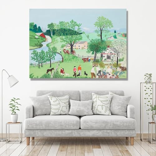 Photo sur toile Jardin fleuri de Grandma Moses déco chambre - 5