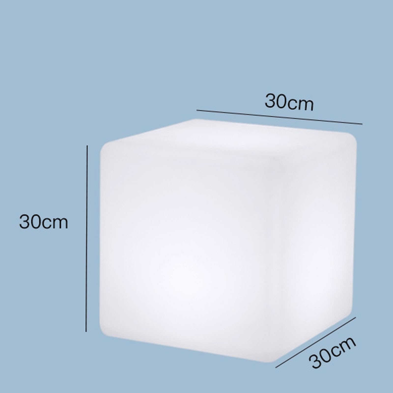 Lampada a cubo di luce d'atmosfera LED, sgabello cubo luminoso che cambia 16 colore, luce notturna, con telecomando luminosità regolabile, illuminazione feste(Connect power,30 * 30 * 30cm)