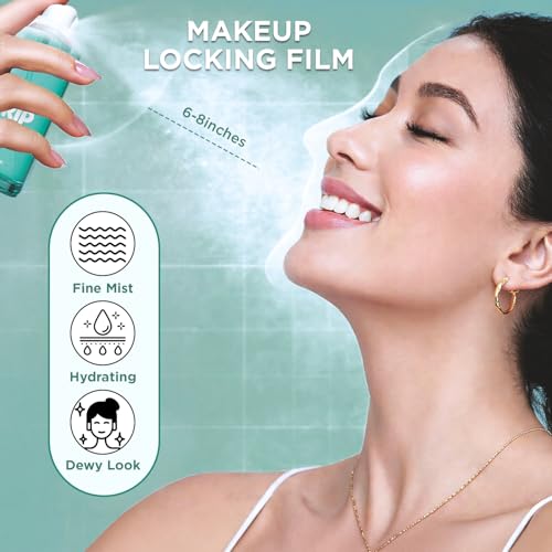 Image of Glam21 Jelly Grip Hydrating Setting Spray & Primer Mist with Aloe Vera & Sodium Hyaluronate - Lightweight Dewy Finish Makeup Grip Spray, Long-Lasting Smudge-Proof Hold | 60ml