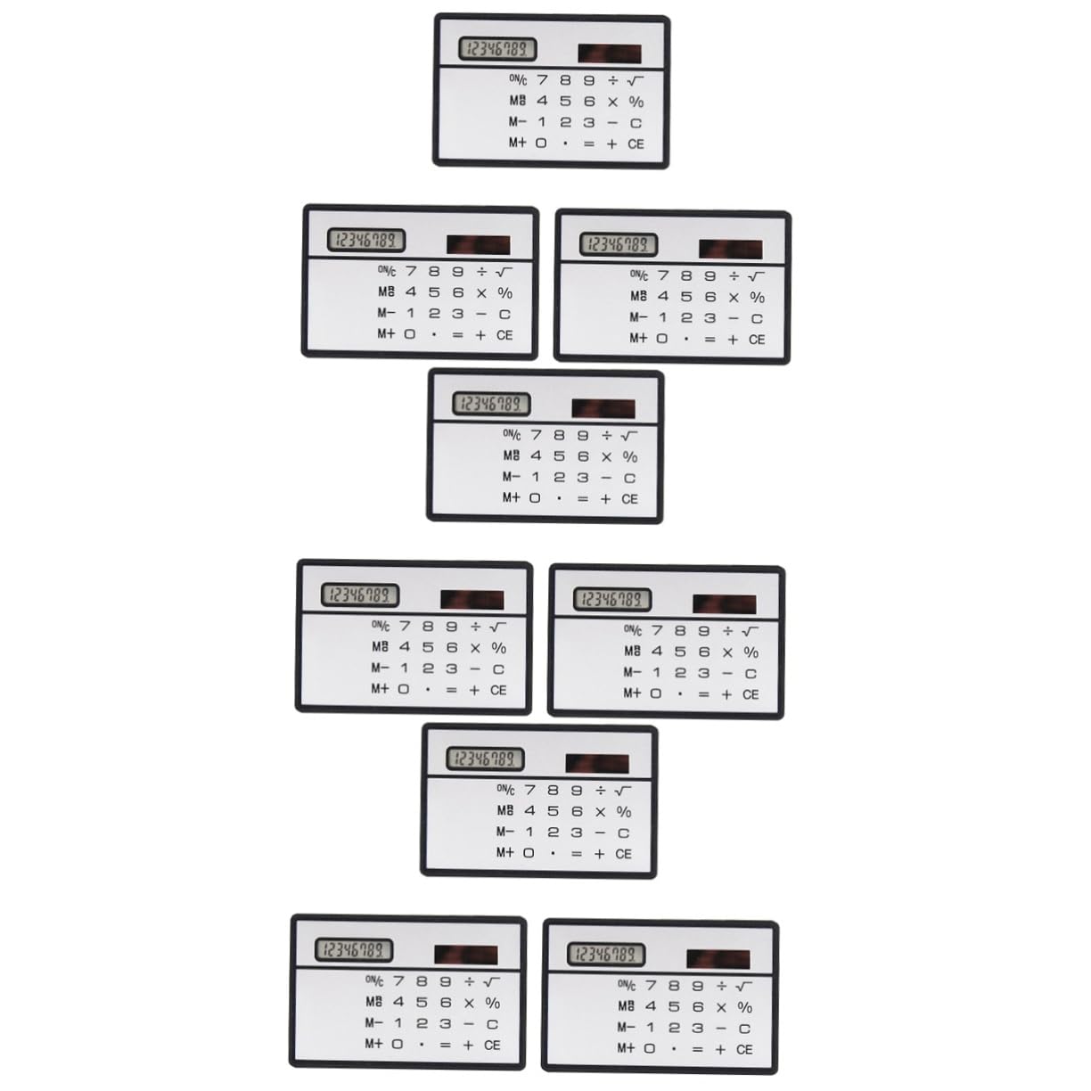 Calculadora de bolsillo portátil con panel solar para oficina y uso escolar 8
