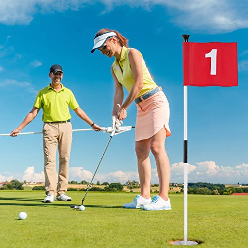Lewtemi Golf Flagstick Set Putting Green Flag for Yard Hole Cup Portable 2 Section Fiberglass Mini Golf Flag Sticks for Backyard Putting Green and Chipping Greens Gifts Idea - Image 6