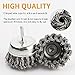 AOKLIT 7 Pack Twist Knot Wire Wheel Brush Crimped Cup Wire Wheels Brush Set for Drill with 1/4-Inch Shank for Rust Removal, Corrosion and Paint